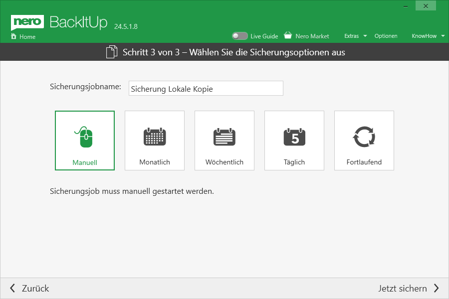 Die Nero BackItUp Software kann ihr Backup jetzt automatisch starten, sobald eine externe Festplatte angeschlossen ist.