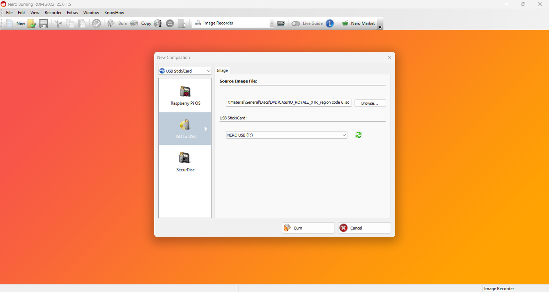 Nero Burning ROM - Screenshot